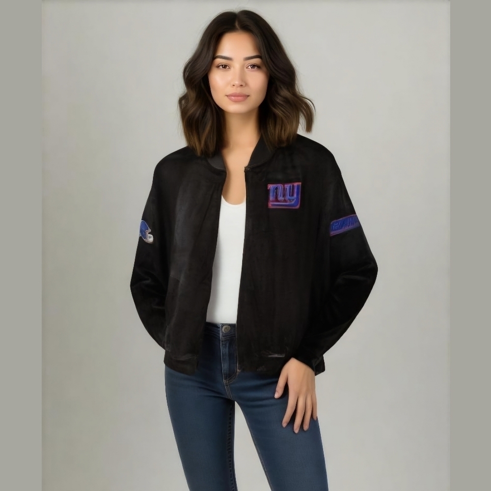 NFL New York Giants | Black Velour Jacket | Size: XL